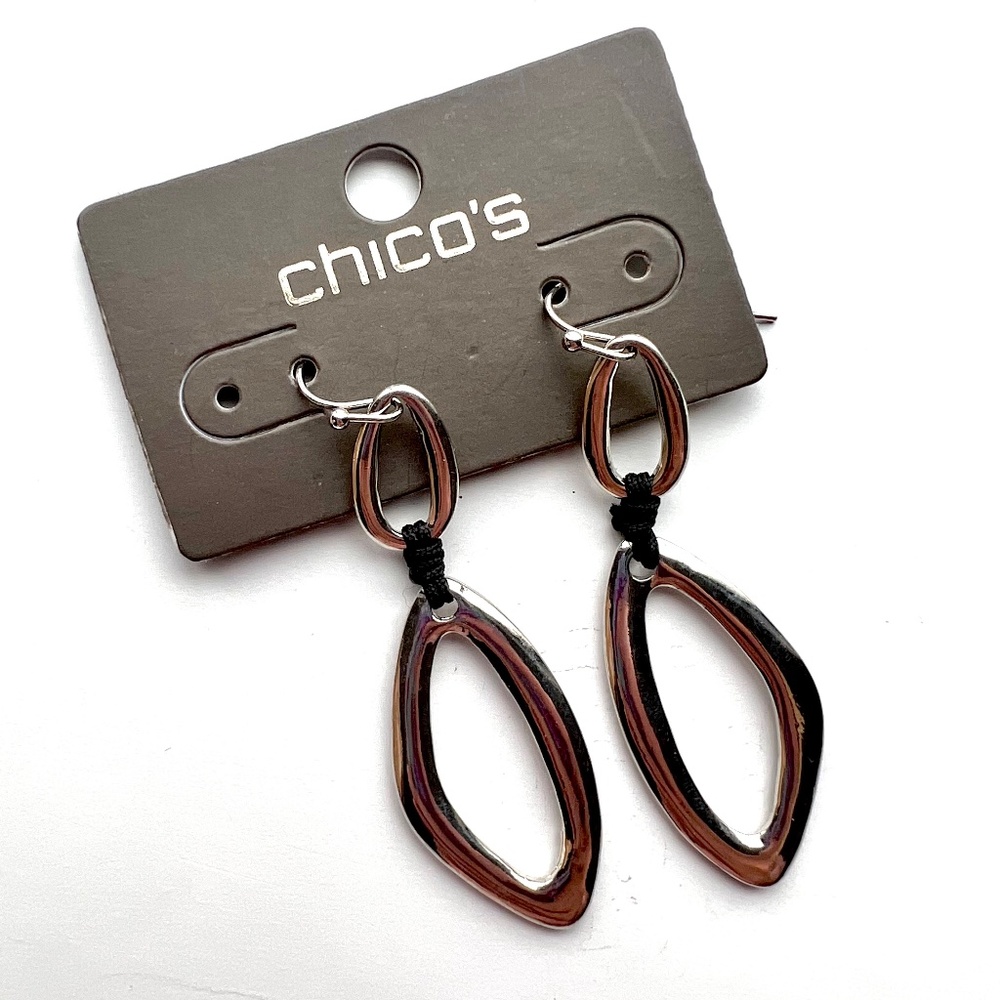 NWT Chico’s Silver Chain Link Earrings